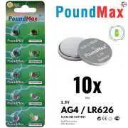 PoundMax AG4 LR626 Batteries 1.5v Alkaline Button Cell Battery - 10 Count