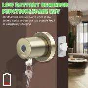 Gold Fingerprint Smart Door Lock Keyless Electronic Lock Biometric Deadbolt Knob