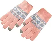 [Wukong Paradise] Texting Gloves Touchscreen Gloves Knitted Gloves Winter Warm Gloves Pink