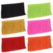 6 Rolls/12 Yards Fringe Trim Lace Polyester Tassel Trim 4 Inch Bright Color