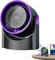 Bladeless Fan Desk | 5 Speeds Small Desk Fan, Quiet Table Top Fan - Digital Display Cooling Accessories, USB Charging Cooler Supplies