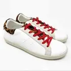 Steve Madden Billboard Leopard Print Red Lace Up Casual Sneakers Size 7.5