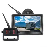 Wireless Solar Magnetic Battery Portable Backup Reversing Camera 5" Monitor Kit
