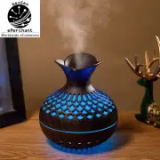 Wood Grain Mini Vase Humidifier & Essential Oil Diffuser – Colorful Aromatic Mis