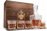 Don Vassie Luxury Whisky Decanter Set with 4 Glasses-DAINTREE RAINFOREST