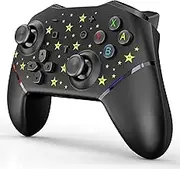 RREAKA Switch Controller, Wireless Switch Pro Controller for Nintendo Switch Controller/OLED/Lite Bluetooth Gamepad Remote Wireless Handle with Macro Turbo Wake Up Dual Motors Vibration RGB Light