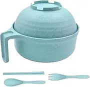 Microwave Ramen Cooker - Effecient Ramen Noodles Bowl, Ramen Microwave Bowl, Ramen Bowl Chopsticks and Spoon | Dishwasher-Safe Microwave Pasta Cooker Instant Cooking for College Dorm Room