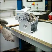 Manual winch 500 Lb Winch Mini Hand Crank Trailer Ratchets Wire Rope Marine Boat Small Metal for Hand Crank Winch