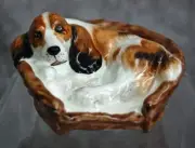 Mint Vintage Royal Doulton Cocker Spaniel In A Basket~HN2585~Authentic~3.75" T