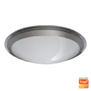 Telbix Lighting Astrid LED 60W Dimmable Smart WiFi Oyster Light 530mm - Tri-Colour - Silver