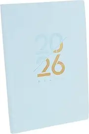 HOODANCOS Pocket Planner: A5 Size Simulation Leather Cover Notebook One Page Per Day Layout To Do Planner For Office And Personal Use