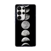 Galaxy S25 Ultra Impact Magnetic Case Moon phases. Black and white case