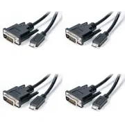 4x Connect Cable Male Mini HDMI to DVI 1m Cable Connector Converter For PC Black
