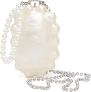 [AURAMIYA] Evening Bag for Women Acrylic Daisy Pearl Wedding Party Shoulder Bag with Detachable Shoulder Strap