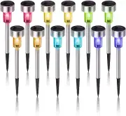 Luces solares para exteriores, impermeables, de acero inoxidable