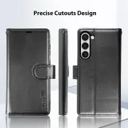 Tough On Samsung Galaxy S23 Flip Wallet Leather Case Black