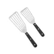 Fish Spatula, 2 Pack Stainless Steel Metal large, Chacate Preto Wood Handle