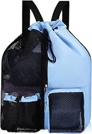 HANABASS Mesh Swim Bag with Drawstring Closure Sports Backpack for Adults Multi Functional Swim Backpack for Swimming Fitness Travel Durable