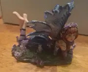 George S. Chen Imports SS-G-91589 Young Purple Blue Fairy Lying On Stomach