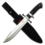 [M-Tech] MTech S/Steel Satin Titanium Blade Knife w/ Pakkawood Handle