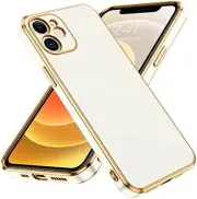 Compatible with iPhone 12 Case, Slim Luxury Electroplated Bumper Women Men Girl