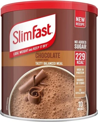 slimfast meal replacement 6x375g chocolate (best before 8/2023)