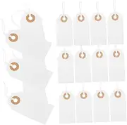 TEMPNAP 100Pcs Blank Kraft Paper Tags with String Writable Price Labeling Tags for Jewelry Crafts DIY Projects Retail Display and Giving