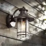 Galt Rustic Outdoor Wall Light Fixture Oil Rubbed Bronze Dusk to Dawn 11 1/4"