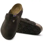 Birkenstock Size 9 Boston Soft Footbed Suede Leather - Mocha New in Box
