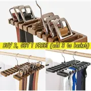 Tie Belt Hanger Rack Scarf Holder Closet Organizer Home Storage 10Hole Position♮