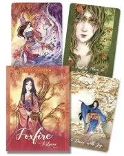 FOXFIRE Kitsune Oracle Tarot Kit Card Deck & Book Set pagan Meredith Dillman