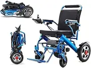 Folding Electric Wheelchair, Portable Lightweight Wheelchair, (Lithium Ion Battery), One-button folding for easy transport only 23 kg (23 kg)