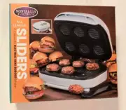Nostalgia Electrics All League Sliders Mini Burger Maker Makes 6 NIB EG