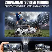 HY-300PRO-KTV 20W Speaker Projector with Wireless Microphone 4K Android 11 Dual Wifi6 BT5.0 1080P 1280 720P Home Theater Outdoor Projector for Early Childhood