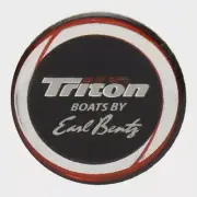 Triton Boat Raised Emblem Decal | Earl Bentz Steering Cap Sticker