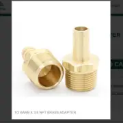 1/2 BARB X 3/4 NPT BRASS ADAPTER # 139-812