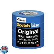 ScotchBlue Original Multi-Surface Painter's Tape, 0.94 Inches x 60 Yards, 4 R