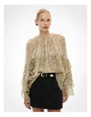[Witchery] Ruffle Shirt in Snake Print