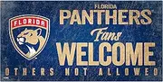 NHL Florida Panthers Unisex Florida Panthers Fans Welcome Sign, Team Color, 6 x 12