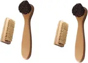 TOKIDNY 4pcs Handwashing Brush Set Wooden Pig Bristle Nail Cleaning Tool Multi-Purpose Cleaning Utensils for Dishwashing
