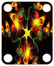Neckplate to fit Electric Guitar Graphic Color PJ Bass Strat Tele Fractal 18