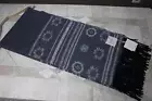 NIDO NOTTE FASHION THROW BLANKET WITH FRINGE - LIGHT & DARK GREY - MADE IN ITALY