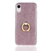 2Pcs Glittery Powder Shockproof Tpu Case For Iphone Xr With 360 Degree Rotation Ring Holder
