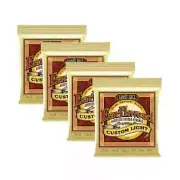 4 Sets Ernie Ball Cst. Lt Earthwood 80/20 Bronze Acoustic Guitar Strings 11.5-54