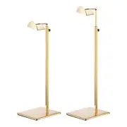 2 Pack Purse Display Stand Set Metal Adjustable Height Handbag Rack Gold