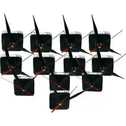 12 Quartz Clock Movements & Hands 2 3/16"