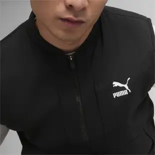 【PUMA】背心 立領 刷毛 保暖 防潑水 運動 休閒 男 女 Classics 黑色 歐規(62449501)