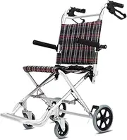 Foldable Lightweight Wheelchair Footrest Backrest Transport Folding Wheels