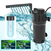 Internal Aquarium Fish Tank Submersible UV Sterilizer Filter Oxygen Clean Pump