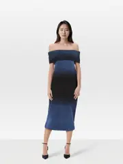 Black & Blue Ombré Maxi Dress